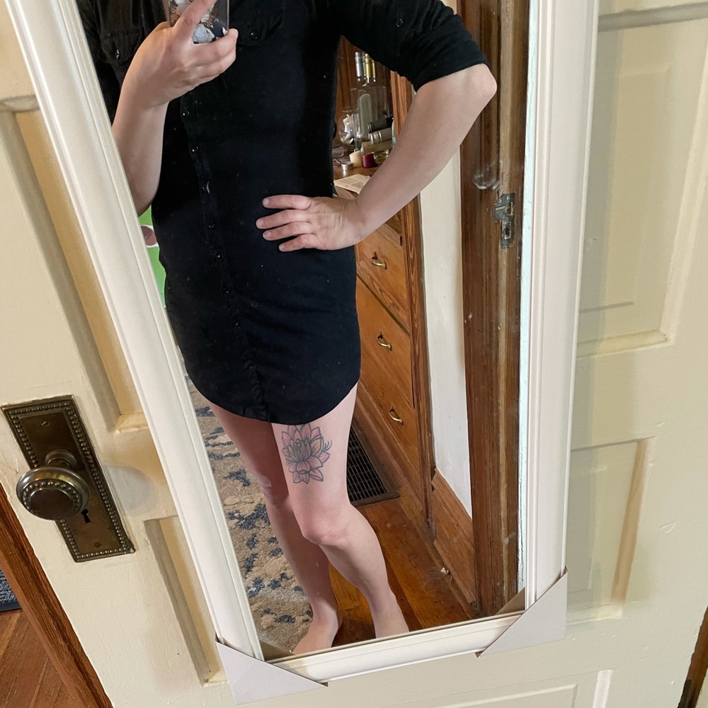 Black collared dress/shirt, last chance-donating 9/15 - Picture 6 of 9